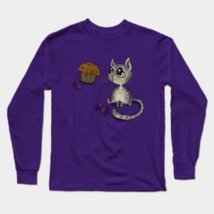 Blueberry Muffin Bloop Kitty Long Sleeve T-Shirt